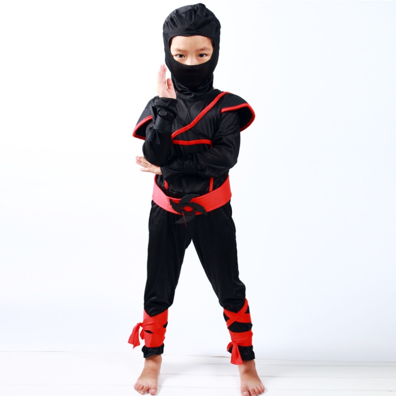 Barn Masked Warrior Halloween Boys Girls Costume Dress Up Ninja Costume For Kids Ninja Cosplay Jumpsuits Mask Set