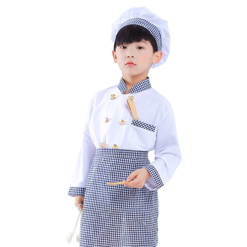 Halloween Costume Chef Rollspel kostymklänning med realistiska tillbehör