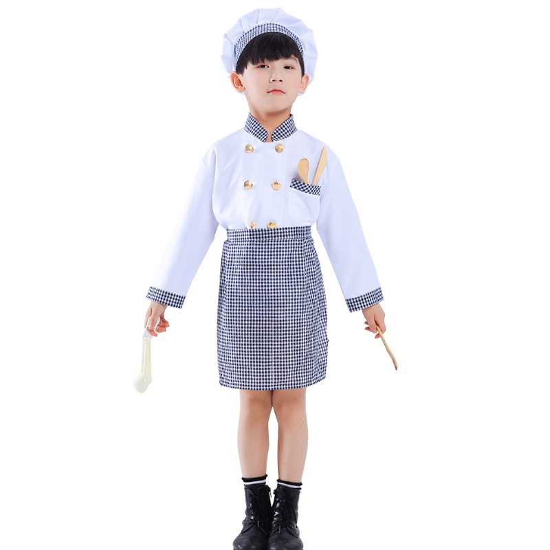 Halloween Costume Chef Rollspel kostymklänning med realistiska tillbehör