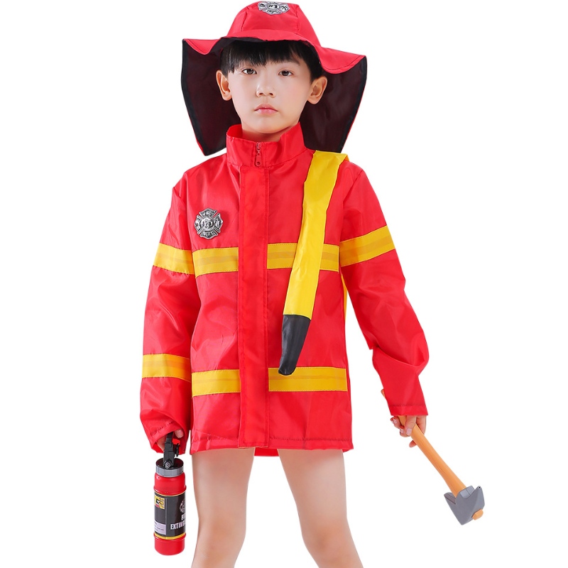Barn brandman dräkt småbarn brandman klä upp brand låtsas outfit