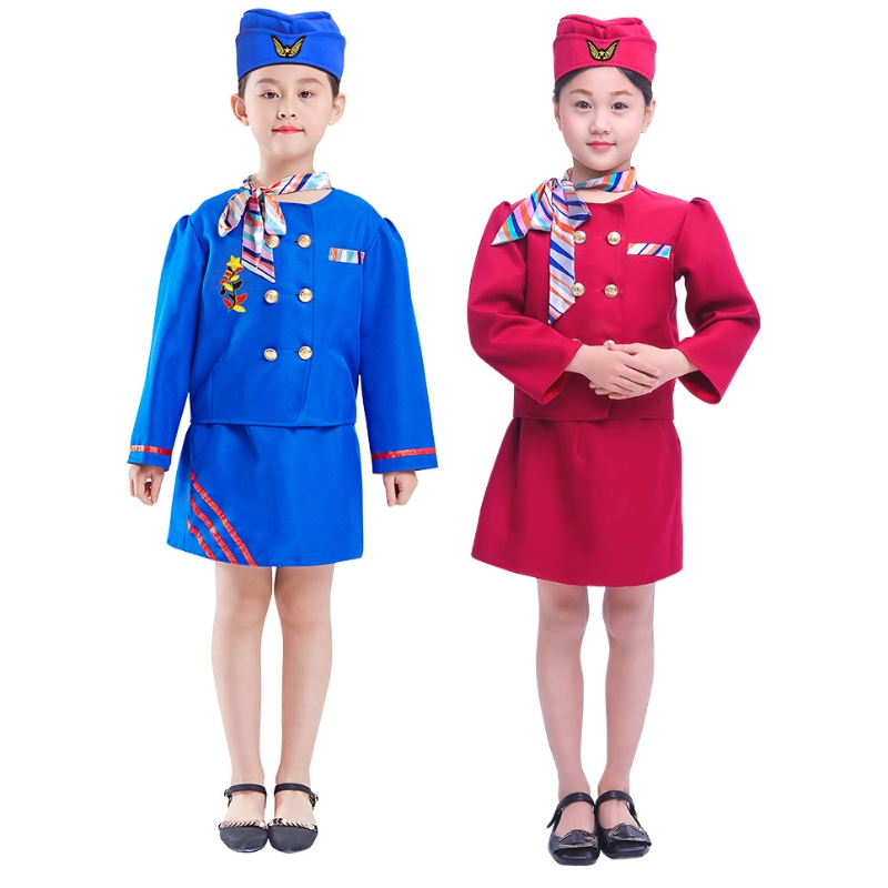 Barnens prestanda Kostym Flight Sköterska Uniform Professional Uniform Halloween Cosplay Costume