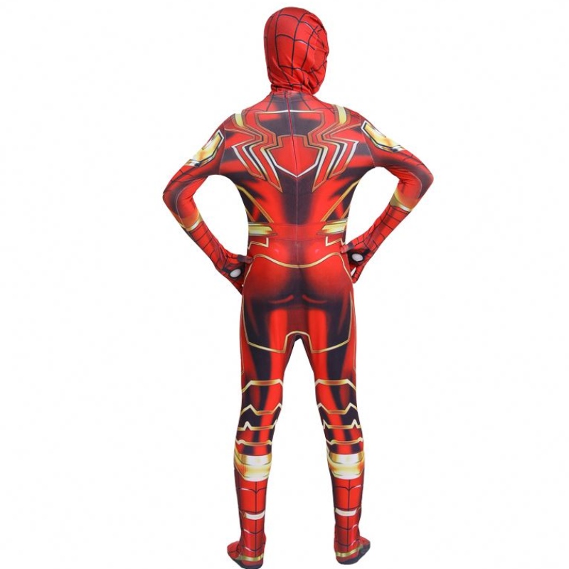 Hetaste Halloween Party Kids&astults TV&movie superhjälte jumpsuit cosplay anime spiderman inomhus&outdoor dräkt med mask