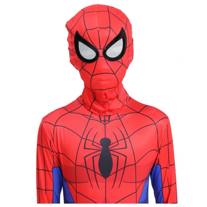 Klassisk hot-försäljning Halloween Party Kids&adult TV&movie superhjälte cosplay anime jumpsuit spiderman inomhus kläddräkt med mask