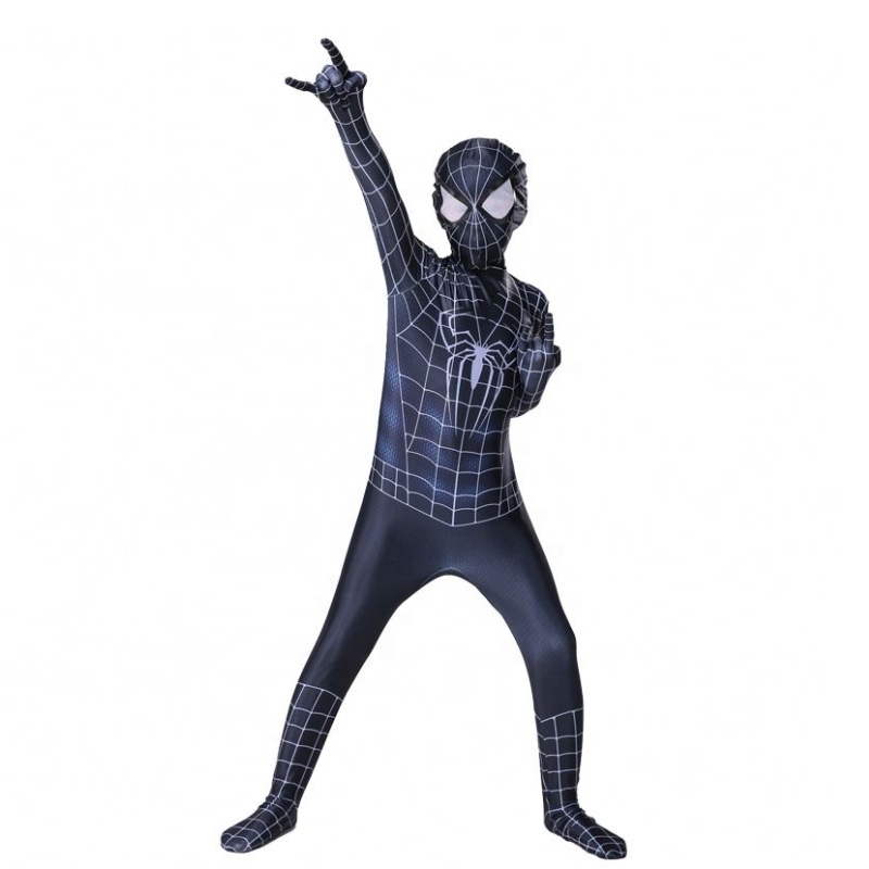 Zip Up Shadow Spider Zentai Suit Halloween Cos For Kids&astults Game&film Traje Spider Man Costume