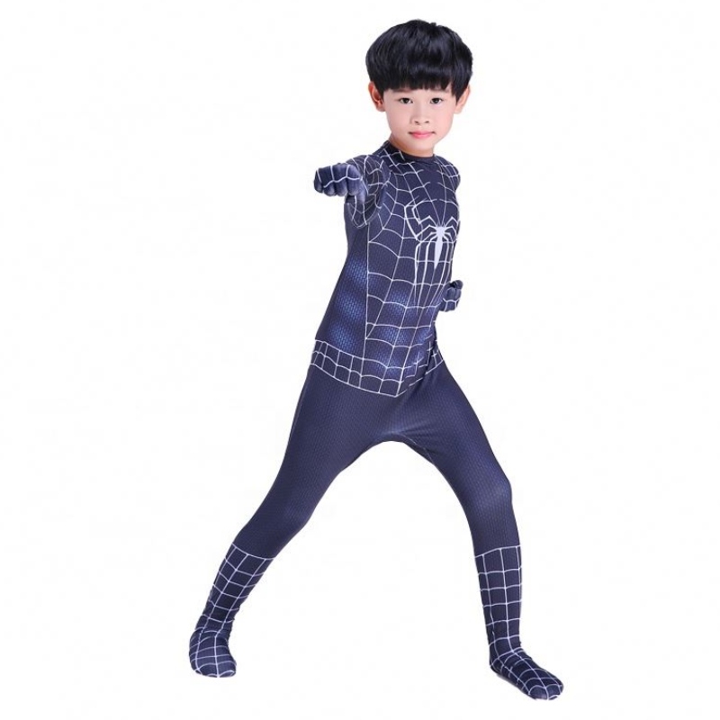 Zip Up Shadow Spider Zentai Suit Halloween Cos For Kids&astults Game&film Traje Spider Man Costume