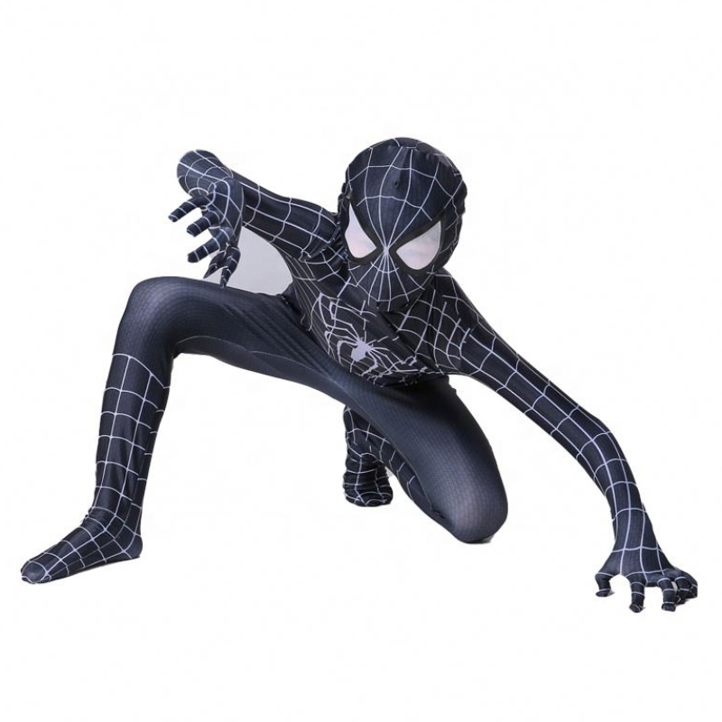 Zip Up Shadow Spider Zentai Suit Halloween Cos For Kids&astults Game&film Traje Spider Man Costume