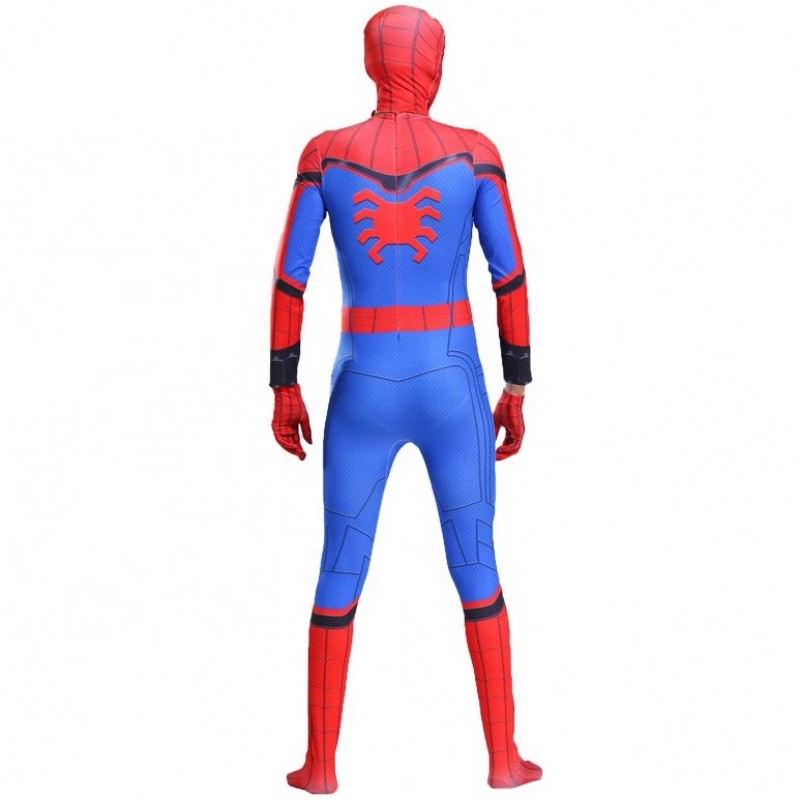 Högkvalitativ förälderbarn Parallell Anime Black Spider Man Jumpsuit TV&movie Cosplay Spiderman Halloween Costume