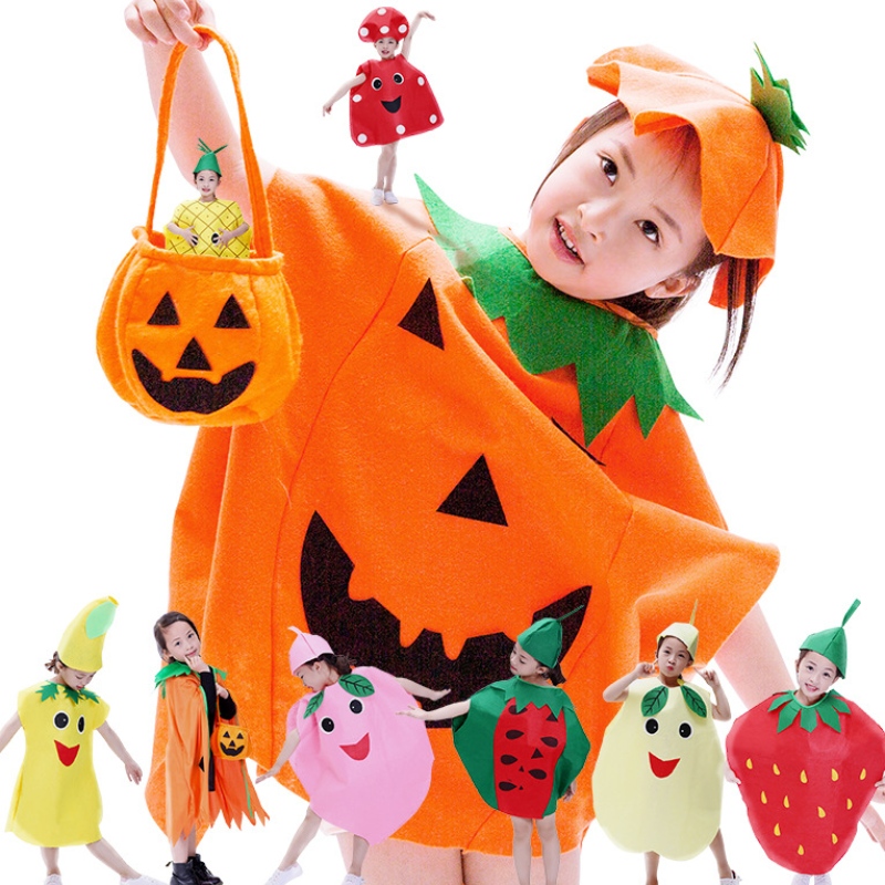 Partihandel söt baby barn frukt cosplay kostym barn frukt grönsaker scen prestanda kostym
