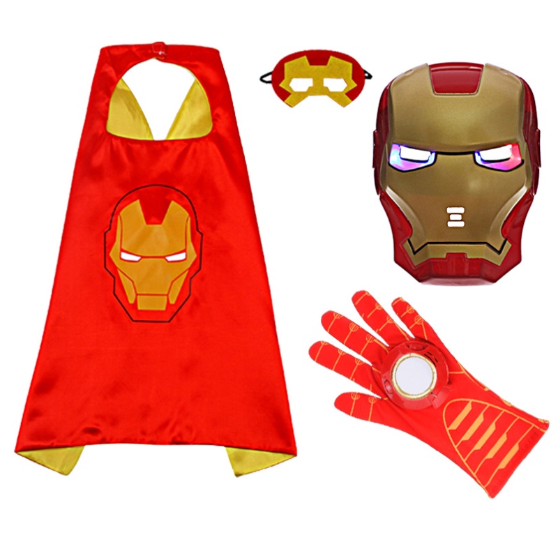 Cosplay Cape Luminous Facespiece Weapon Launch Suit Halloween Children's Costume