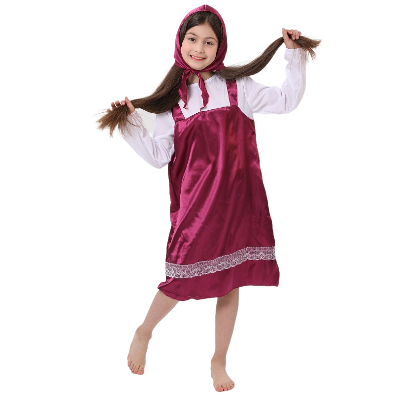 Barn tycker om saga karaktär cosplay masa kostym röda rid huva kostymer