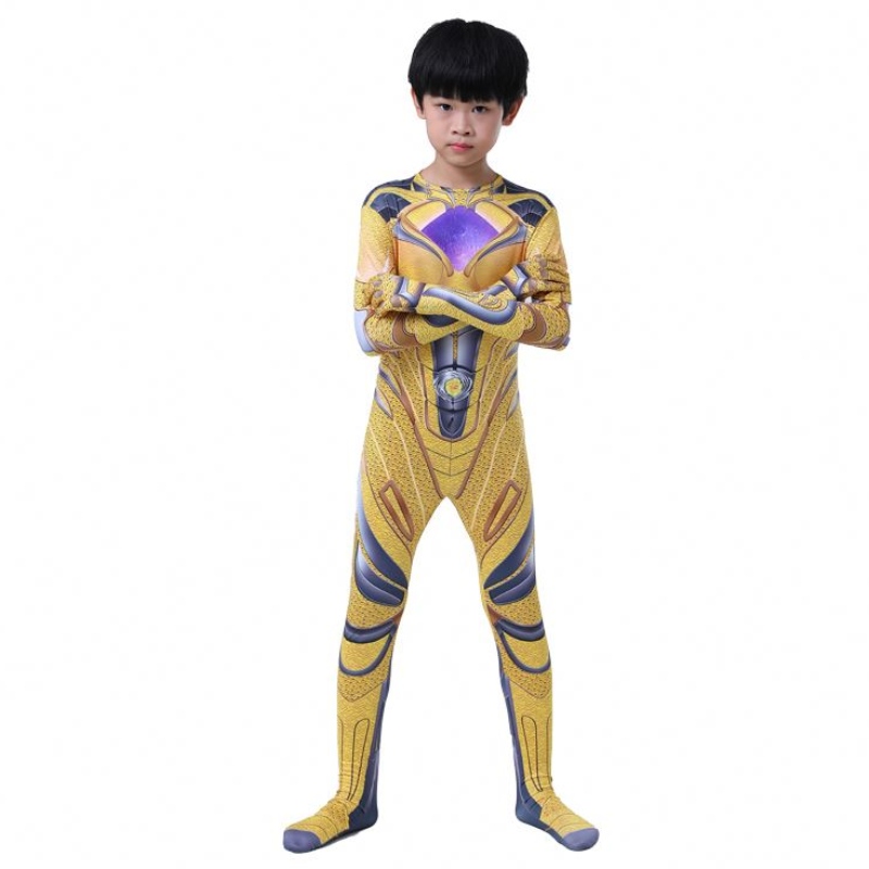 Flera färg 3D -tryckt Halloween Party Cartoon Anime Superhero Cosplay Power Ranger Jumpsuit Costume For Kids