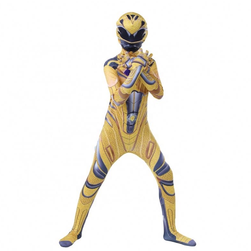 Hetaste halloween film jumpsuit anime superhjälte zentai power ranger costume för pojkar