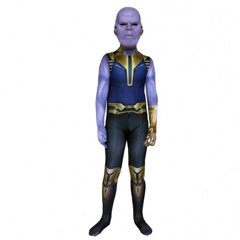 Infinity War Avenger Tight Jumpsuit bodysuit Halloween Kids&men Devil Film Film Cosplay Factory Supply Thanos Costume With Mask