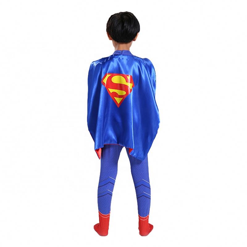 Tv&movie actionfigur halloween cosplay jumpsuit anime tights super man kostymer med mantel