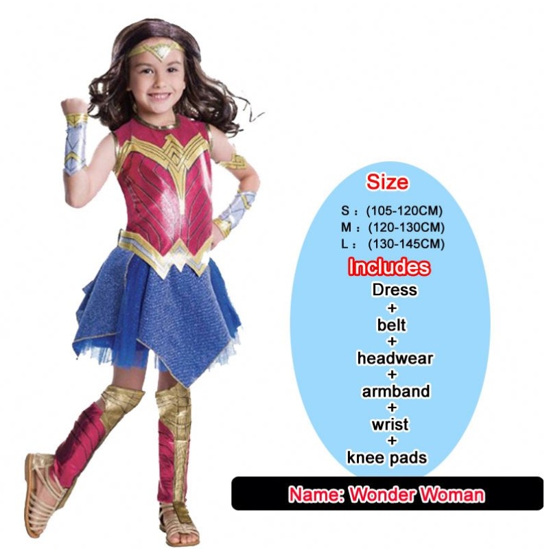 Baige Girls Wonder Woman Costume Halloween Set Princess Party Dress Ladybug Kids Costume
