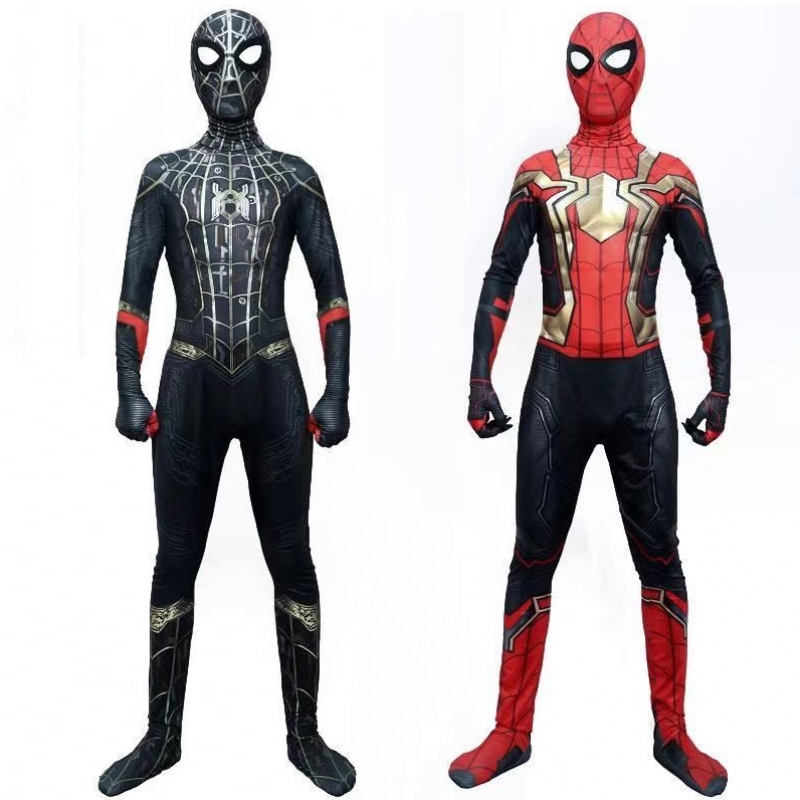 Spider Man Spiderman Costume Fancy Jumpsuit Adult and Children Halloween Cosplay Costume Red Black Spandex 3D Cosplay Clothing