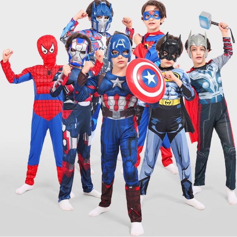 I lager superhjälte halloween kostymbarn
