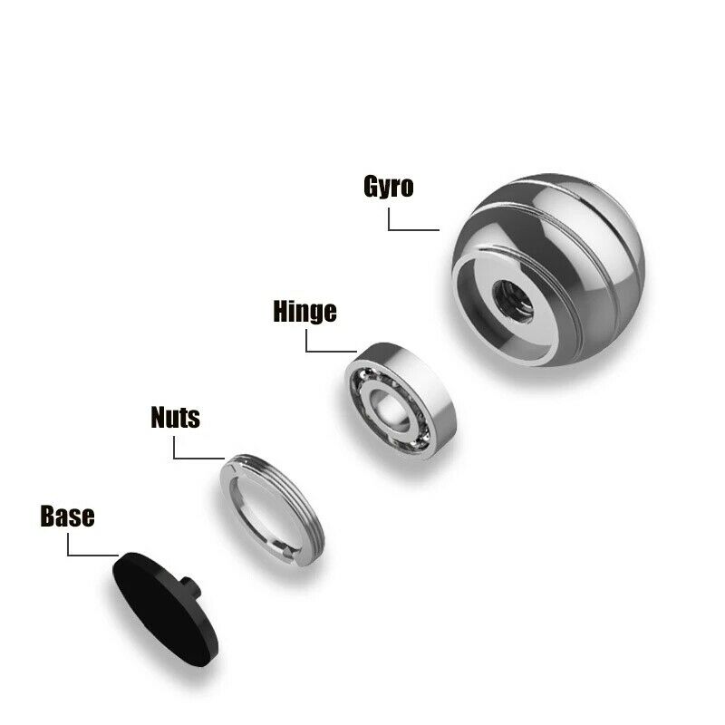 NY DESIGN DESKTOP FIDGET SPINER Stress Relief Toys Rotary Gyro Vuxen Barn Aluminiumlegering Dekompression Spinning Top Toys