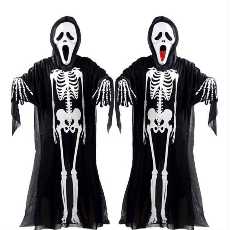 Fest Celebration Masquerade Cosplay Halloween Costume Ghost Clothes People Skeletonkläder Skalle kläder