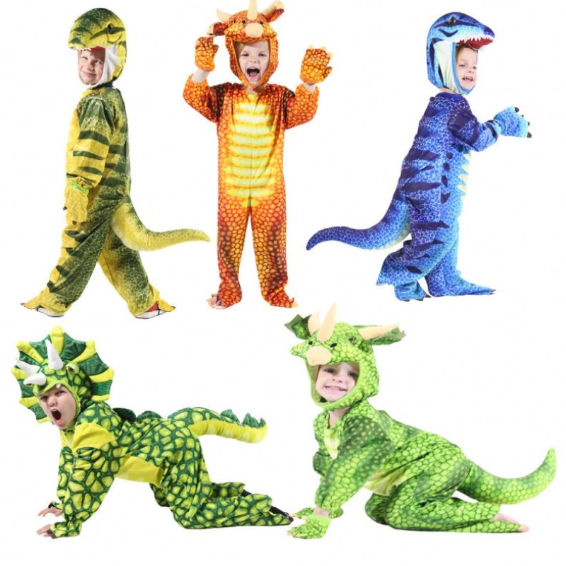 Barn dinosaurdräkt halloween fest cosplay maskot djurkläder rollspel