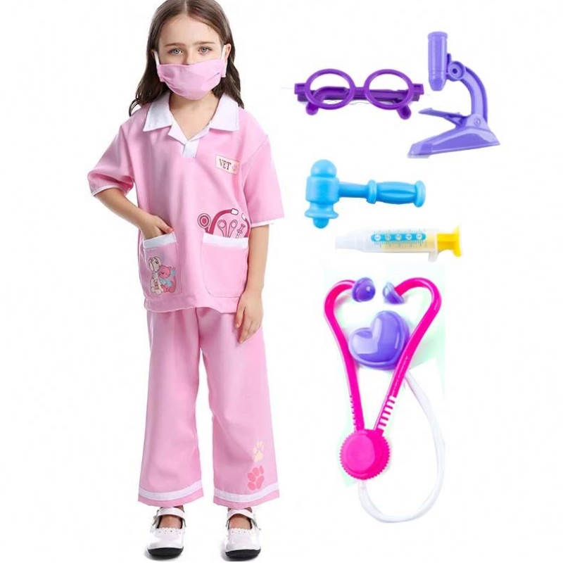 Dr Uniform Animal Doctor Veterinarian låtsas Play Dress Up Set Halloween Costumes With Medical Kit HCBC-013
