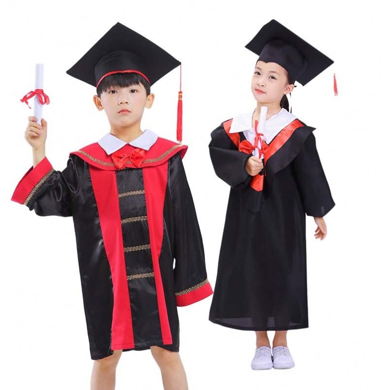 Kids Boys Girls Roll Spela Bachelor Graduation Costume With Hat HCBC-026