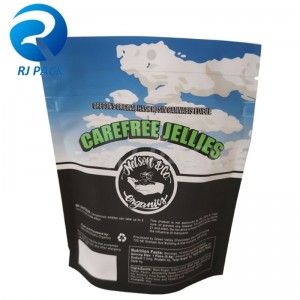 100% återvinningsbar stand up påse med barnbeständigt zip -lås