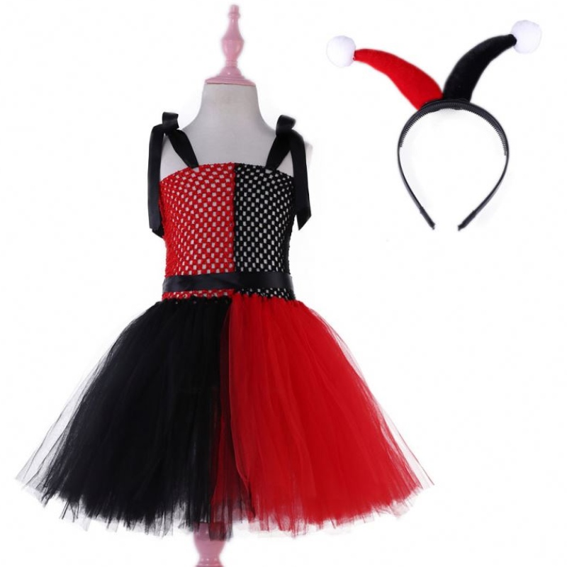Suicide Harley Squad Quinn Anime Costumes Purim Christmas Halloween Party Cosplay Clothing Dress for Kids