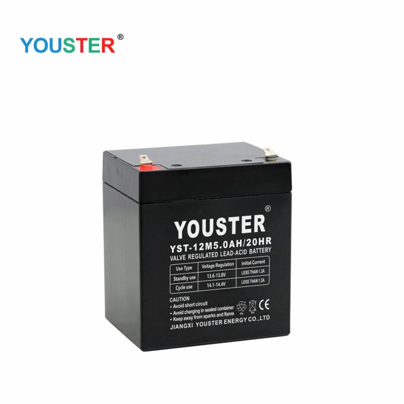 Youster Long Life AGM Försluten bly-syra UPS-batteri 12V 5AH Backup Batteri