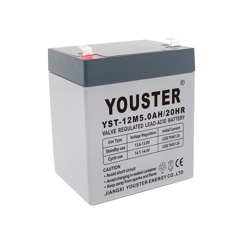 Youster Long Life AGM Försluten bly-syra UPS-batteri 12V 5AH Backup Batteri