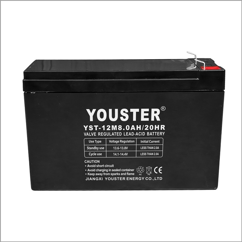 Youster High Capacity Maintenance Free12V8.0AH Försluten solbatteri USP Lead Acid Battery