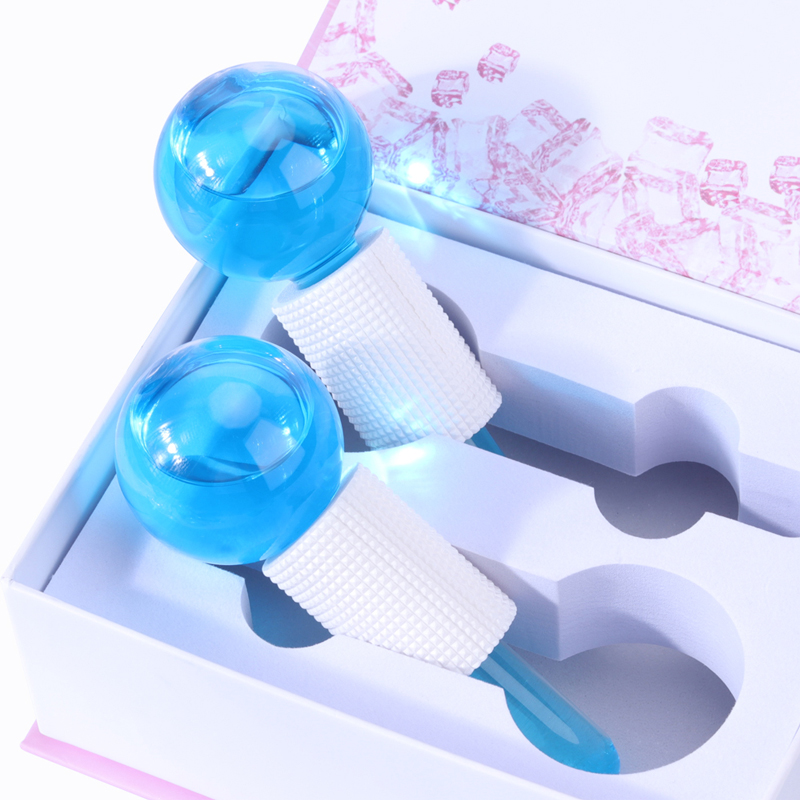 Magic Ice Roller Ball Blue Glitter Pink Fine Lines Face Lift Freeze Cooling Ansiktsskönhet Ice Globes