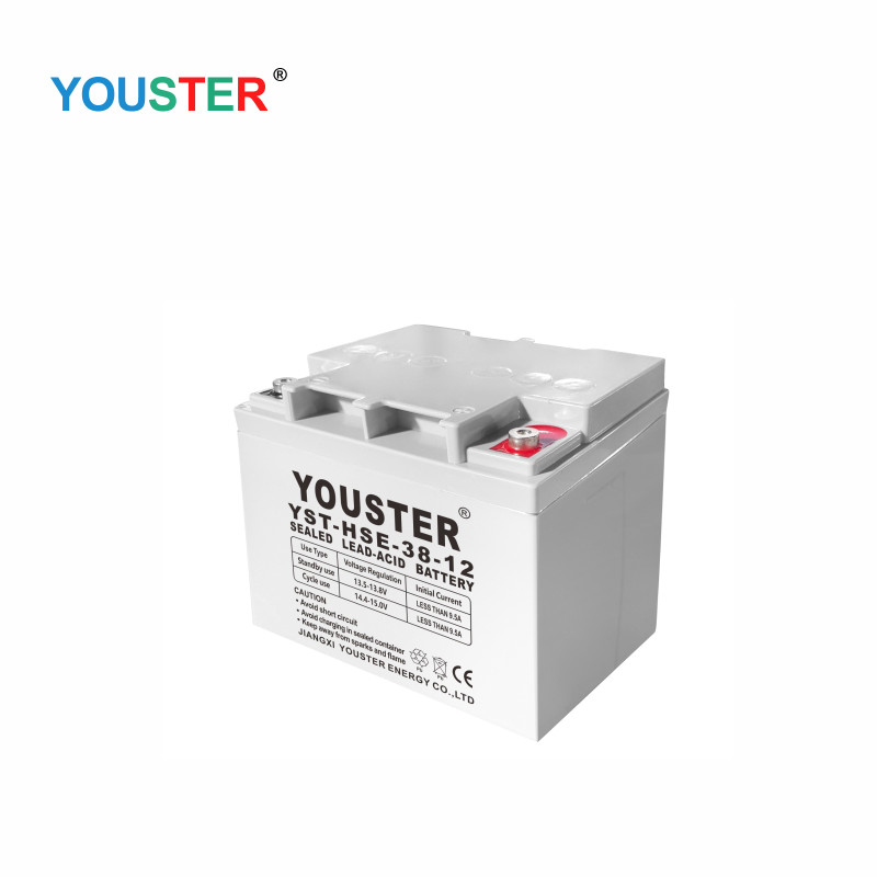 Fabrik direkt blysyrabatteri 12v 38ah industriella solbatterier ce certifikatbatteri