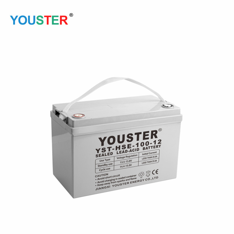 Fabrikspris 12V100AH Inverter Batteripaket uppladdningsbar lagring Blybatterier