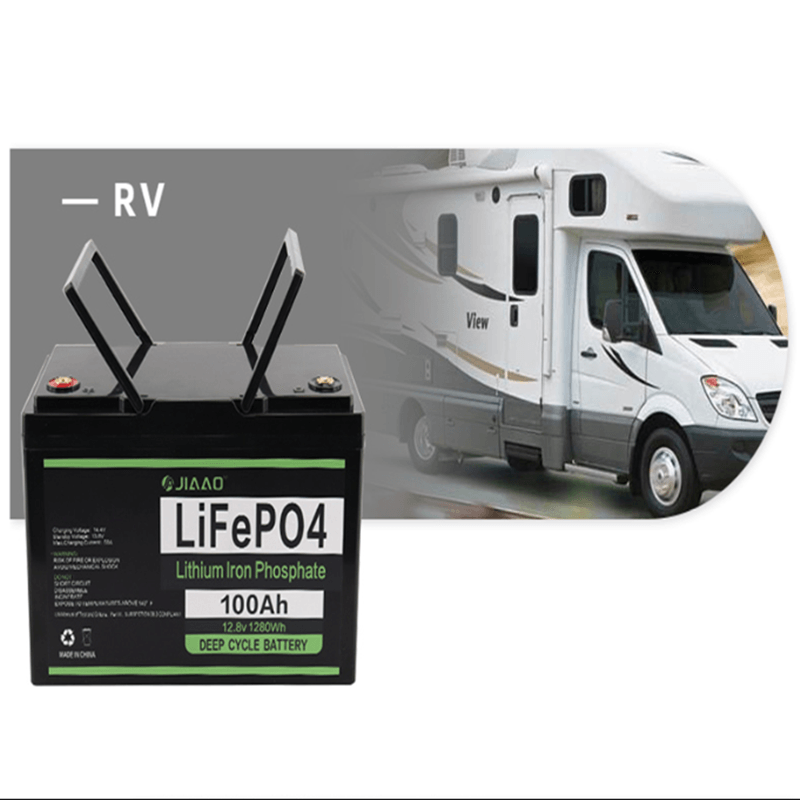 LiFePO4 bateria 12V 100Ah litiumjärn batteri pack lätt vikt 12 v 100 ah LiFePO4 batteri lång livslängd för RV husbil