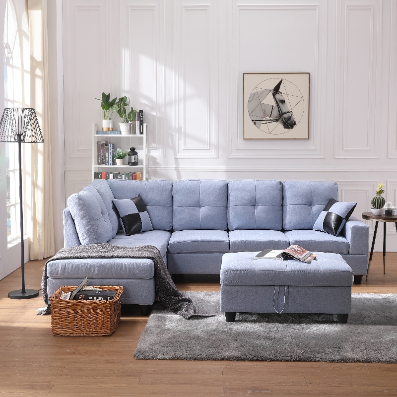 Tyger Sektionssoffa Vardagsrum Soffa Set med förvaring