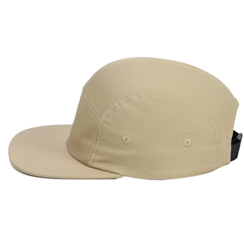 Logotyp 3D Broderi anpassad logotyp Ny design ostrukturerad låg profil camp blank vanlig nylon 5 panel hatt