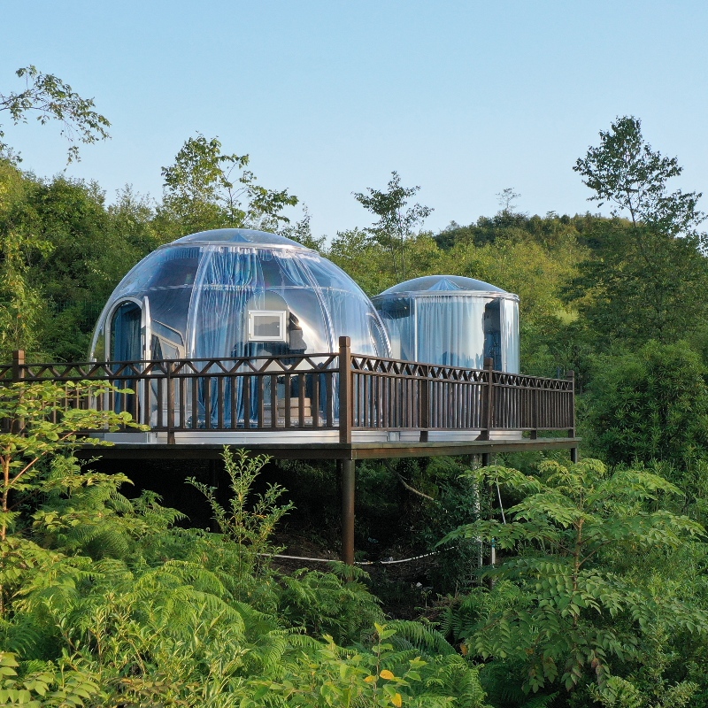 4 meter Lyx Transparent kupoltält geodetiskt utomhus camping kupoltält för resort hotell, Camping, Utomhusaktiviteter