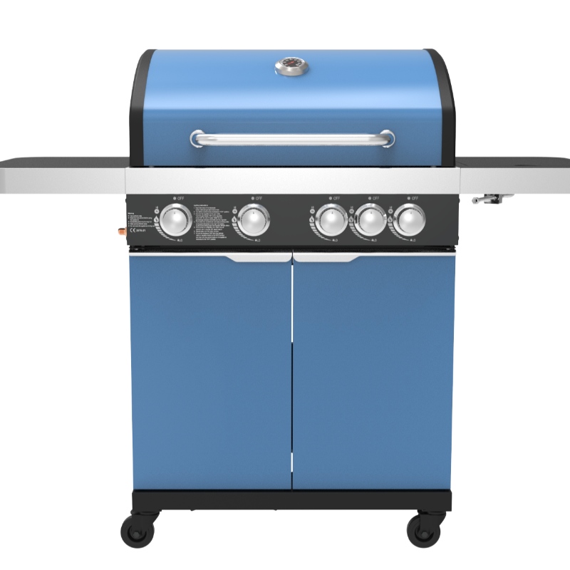 Varm försäljning Trädgårdsgas BBQ Grill OEM Gas och Charcoal BBQ Grill med skåp hjul Rostfritt stål Gas Grill Grill
