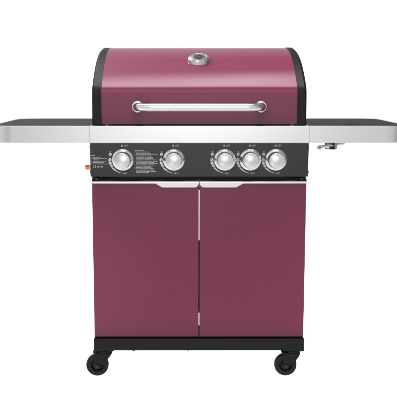 Varm försäljning Trädgårdsgas BBQ Grill OEM Gas och Charcoal BBQ Grill med skåp hjul Rostfritt stål Gas Grill Grill