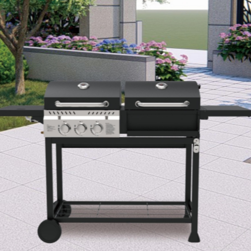 Modern rostfritt stål hem kök inomhus metall OEM kokkärl uppsättningar roterande grillmaskin inbyggd i gas bärbara Bbq galler