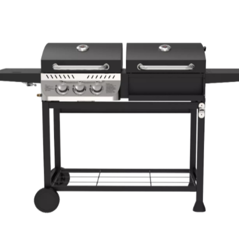 Modern rostfritt stål hem kök inomhus metall OEM kokkärl uppsättningar roterande grillmaskin inbyggd i gas bärbara Bbq galler