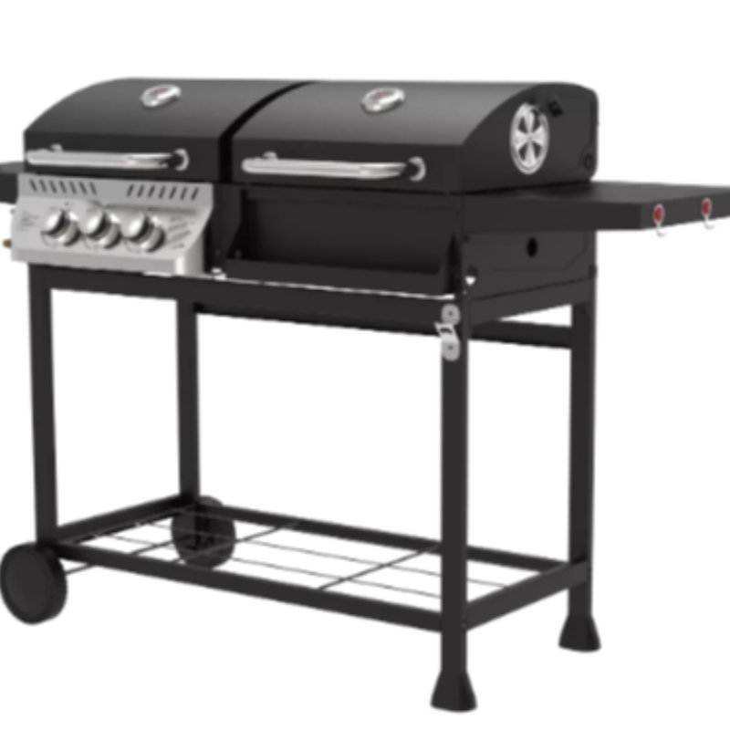 Modern rostfritt stål hem kök inomhus metall OEM kokkärl uppsättningar roterande grillmaskin inbyggd i gas bärbara Bbq galler
