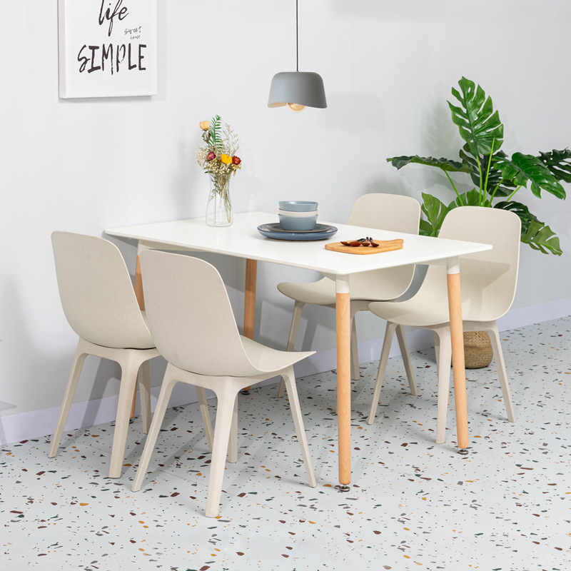 Fabrik grossist modern plastfärgad stol armfri fast rygg rygg utomhus enkel lounge plaststol stol