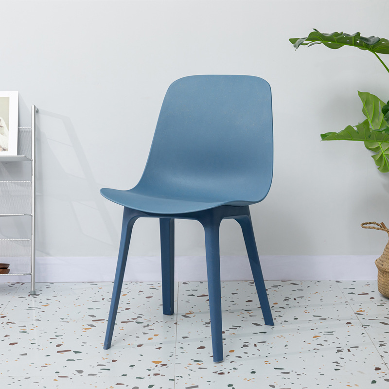 Fabrik grossist modern plastfärgad stol armfri fast rygg rygg utomhus enkel lounge plaststol stol