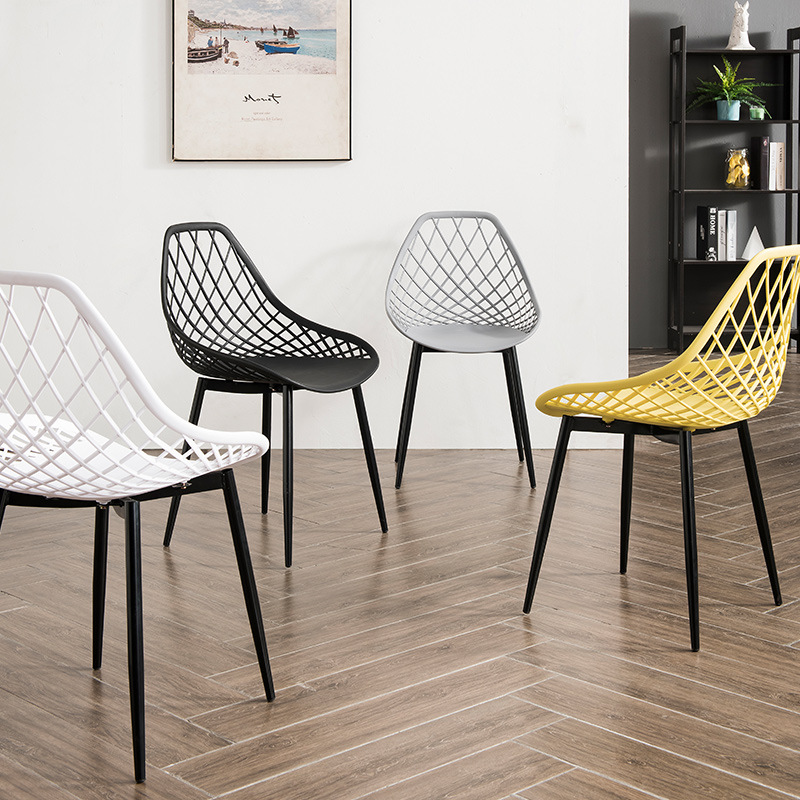 Högkvalitativ modern design China Factory Plastic Mesh Chair Matsal Pp Seat Plastic Matsstolar