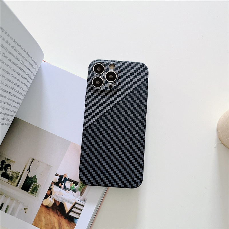 Transparent för Apple iPhone 14Pro-fodral, kolfiber Ultratunn Fall Protection Phone Leather Cover iPhone 14Promax Case
