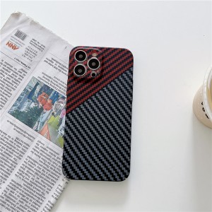 Transparent för Apple iPhone 14Pro-fodral, kolfiber Ultratunn Fall Protection Phone Leather Cover iPhone 14Promax Case