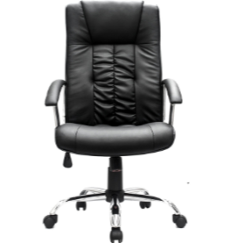 Justerbar svart klassisk Executive Pu China Office Leather Chair Luxury Swivel med armstöd med hög rygg PU -läder