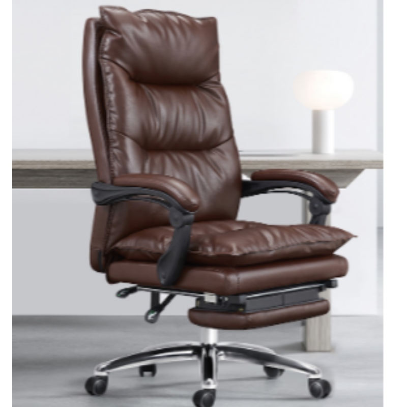 Justerbar svart klassisk Executive Pu China Office Leather Chair Luxury Swivel med armstöd med hög rygg PU -läder